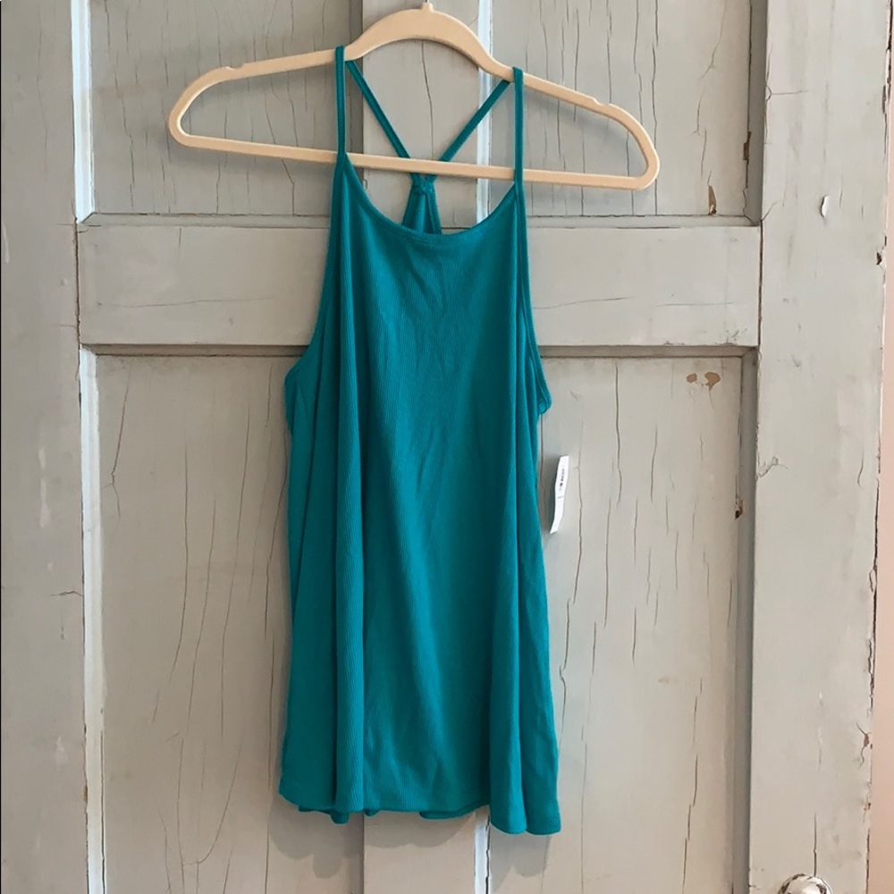 Kelly Green Tank Top with Racerback